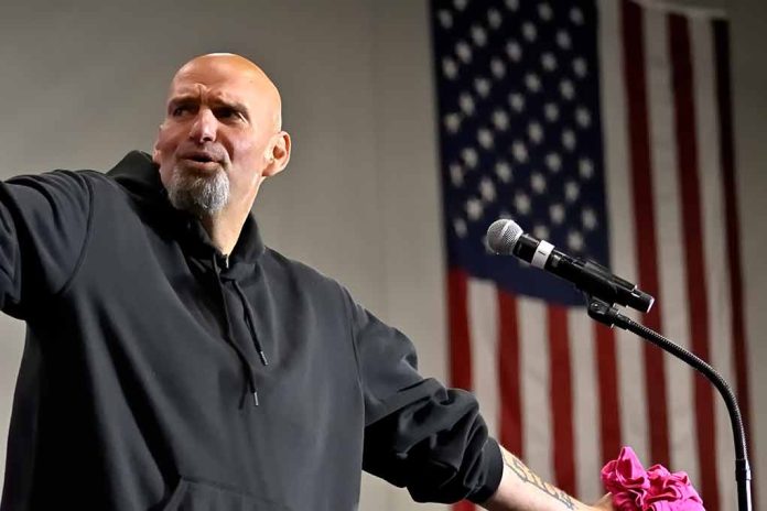 Bald man in black hoodie speaks at microphone.