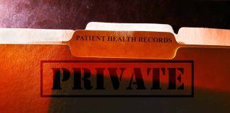 Folder labeled "PRIVATE" with "PATIENT HEALTH RECORDS" tab.