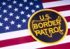 US Border Patrol logo on American flag background