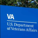 Blue VA US Department of Veterans Affairs sign