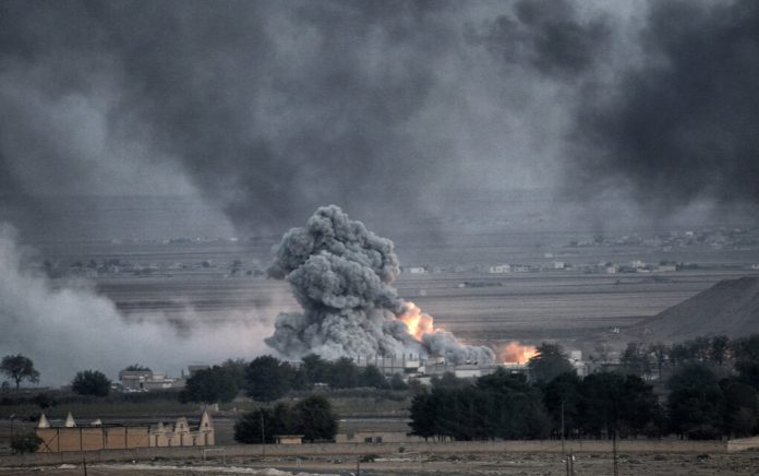 324965855 featured image Smoke and fire rise from explosion in city landscape