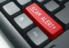 Keyboard with red SCAM ALERT key