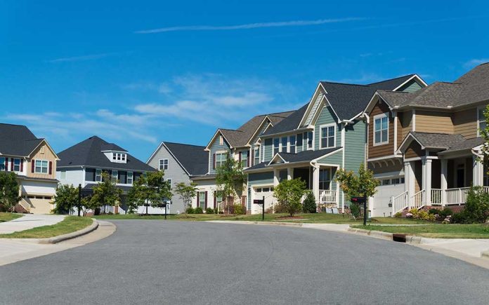 470746946 featured image Suburban street with colorful modern houses