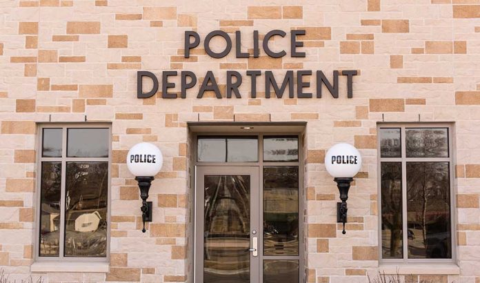 600837215 featured image Police department building with brick exterior and signage.