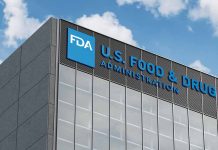 FDA building with blue logo and sky background