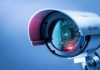 Close up of a CCTV security camera