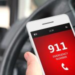 smartphone showing 911