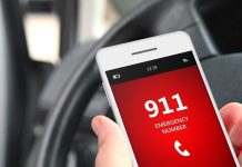 smartphone showing 911