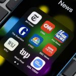 News app icons on a smartphone screen