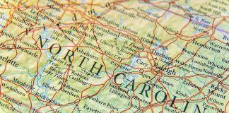 GOP Targets Swing District — North Carolina Game-Changer Detailed map of North Carolina showing cities and roads