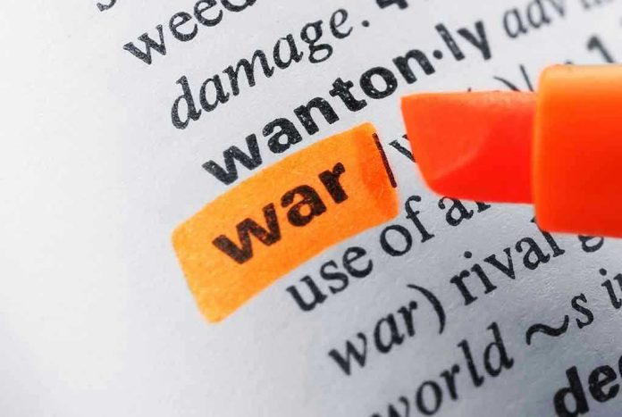 225607447 Word war highlighted with orange marker in dictionary.