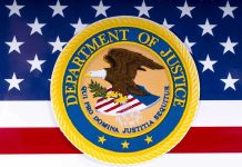 Bombshell Arrest Rocks January 6th Probe Department of Justice seal on American flag background.