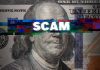 Fraud Scheme EXPLODES Minnesota Housing Program Scam text overlaid on distorted 100 dollar bill