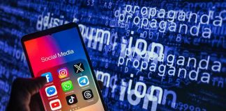 Social Media Hosts Under Fire Smartphone showing social media apps with text background.