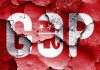 57 GOP Traitors Enable Federal Vehicle Takeover Cracked wall featuring the GOP logo in red and white