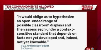 Fifth Circuit Court of Appeals allows Ten Commandments law