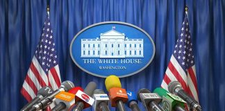 NATO Tensions ERUPT Over Trump’s New Policy! Multiple microphones at White House press briefing podium.