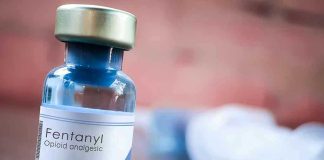 Fentanyl FLOOD: 100 Million LETHAL Doses Seized Fentanyl vial labeled as opioid analgesic.