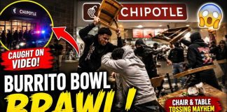 CHAOS AT CHIPOTLE! Massive Chair-Throwing Brawl Breaks Out Inside DC Restaurant 🌯MAKE DC GREAT AGAIN