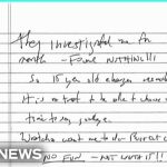 Possible suicide note from Jeffrey Epstein has been made public