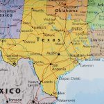 Map of Texas and surrounding states with highlighted borders
