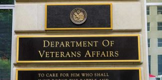 VA PURGE Hits DEI, Gender Ideology Department of Veterans Affairs building sign with quote.