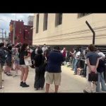 FBI Raids Jolt Michigan Campus People protest at federal courthouse against FBI raid