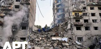 Russian Overnight Strike Injures 10 In Kyiv As Emergency Crews Respond To Damaged Buildings | APT