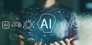 AI Emerges as Wild Card in 2026 Midterms Person holding virtual icons related to artificial intelligence.