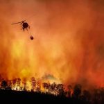 Wildfire Chaos: Ex-Con Tagged At Ignition Point Helicopter fights massive wildfire over burning forest