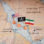 Saudi Arabia, Turkey, Pakistan to Sign Defense Agreement Map with US, pirate, and Iran flags near the Red Sea
