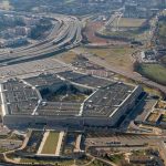Pentagon Moves to Cut Top Brass by 20% The Pentagon aerial view with surrounding highways and parking lots