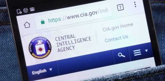 House Intel Democrat Prepares Major Trump Probe Smartphone showing CIA website in a denim pocket