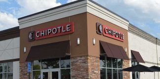 Chipotle restaurant exterior on a sunny day