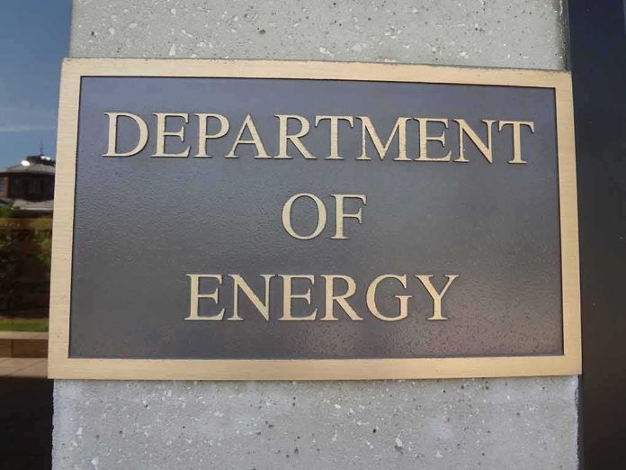 Department of Energy sign on building wall