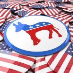 Democrats’ #MeToo Meltdown In Maine Democratic donkey symbol on a campaign button