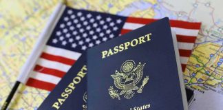 Americans Told to Write WILLS Before Visiting THIS Country U.S. passports on a map with an American flag