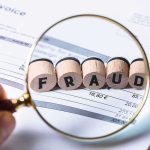 Trump’s Fraud Crackdown Targets POLITICIANS Magnifying glass highlighting wooden blocks spelling fraud on an invoice