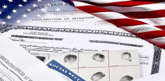 104,000 Visa Overstays Flagged as THREATS U.S. immigration and naturalization documents with American flag